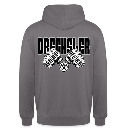 Unisex Hoodie "Drechsler" (beidseitig bedruckt) Mittelgrau Unisex Hoodie {{ color }}