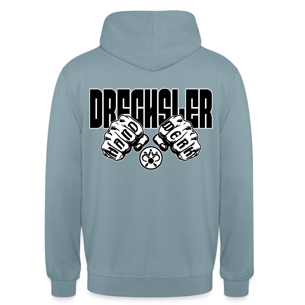 Unisex Hoodie "Drechsler" (beidseitig bedruckt) Nebelblau Unisex Hoodie {{ color }}