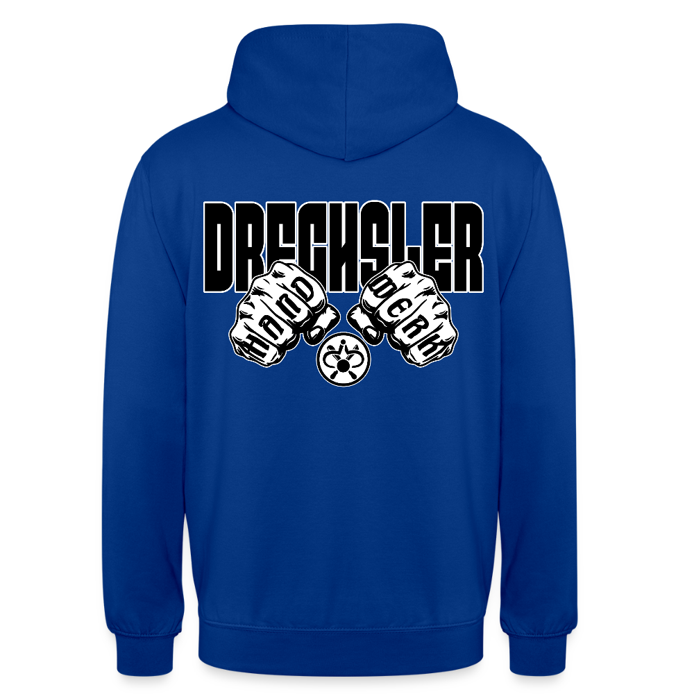 Unisex Hoodie "Drechsler" (beidseitig bedruckt) Royalblau Unisex Hoodie {{ color }}