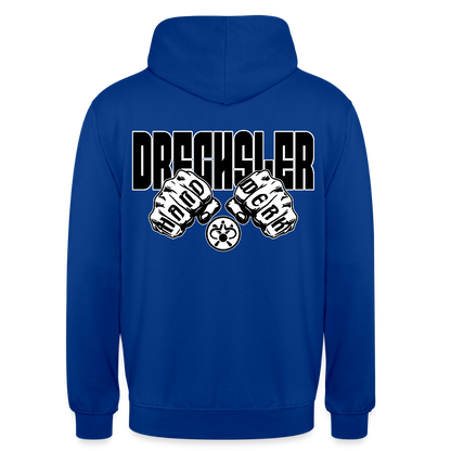 Unisex Hoodie "Drechsler" (beidseitig bedruckt) Royalblau Unisex Hoodie {{ color }}