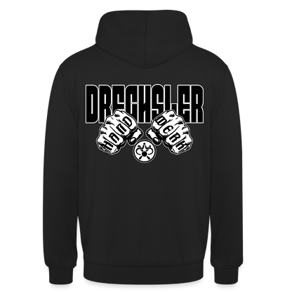 Unisex Hoodie "Drechsler" (beidseitig bedruckt) Schwarz Unisex Hoodie {{ color }}