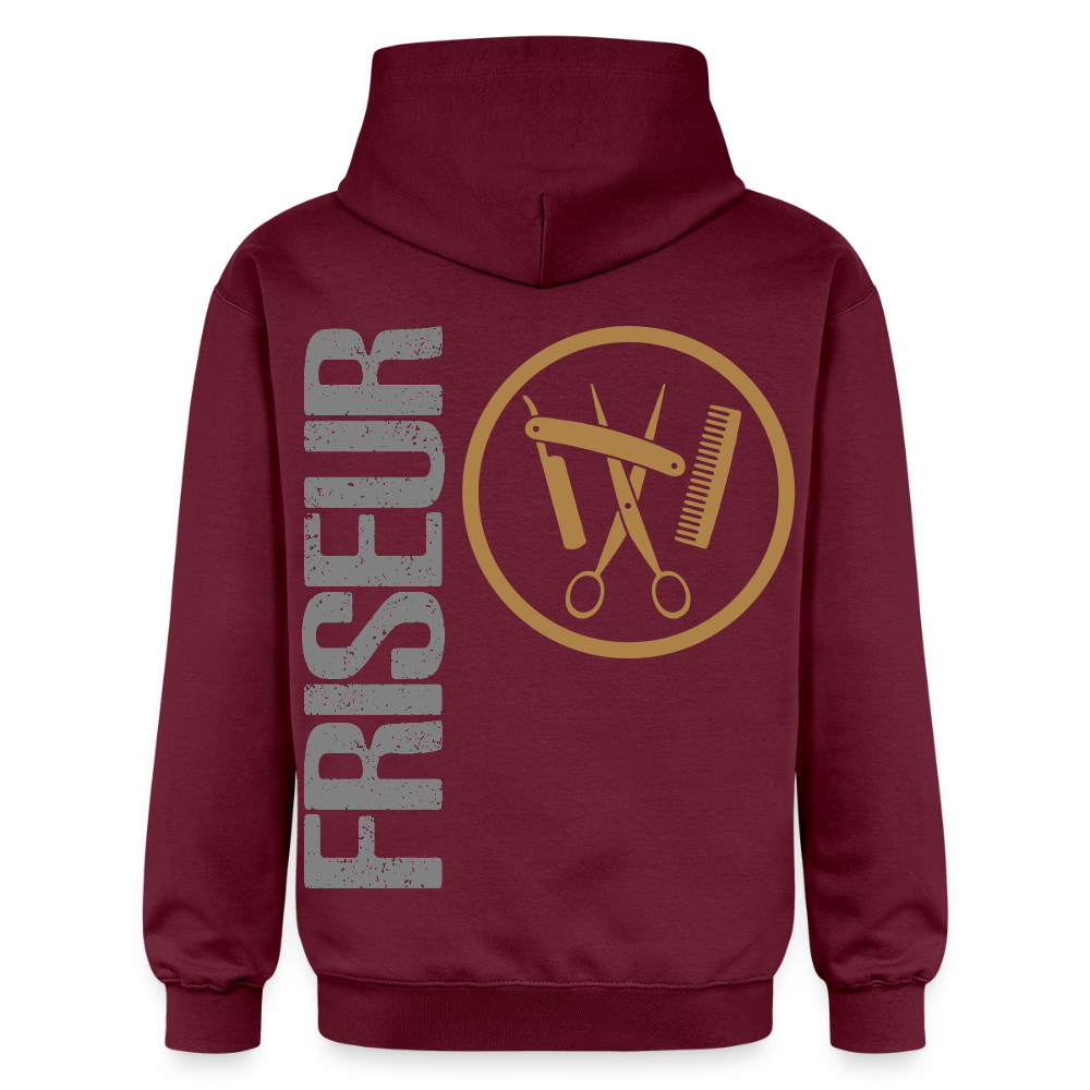Gildan Unisex Softstyle® "Friseur" Maroon Gildan Unisex Softstyle® Midweight Hoodie {{ color }}