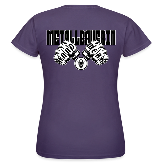 Frauen T-Shirt "Metallbauerin" (beidseitig bedruckt) Dunkellila Frauen T-Shirt {{ color }}