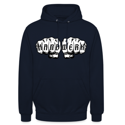 Unisex Hoodie "Handwerk" Navy Unisex Hoodie {{ color }}