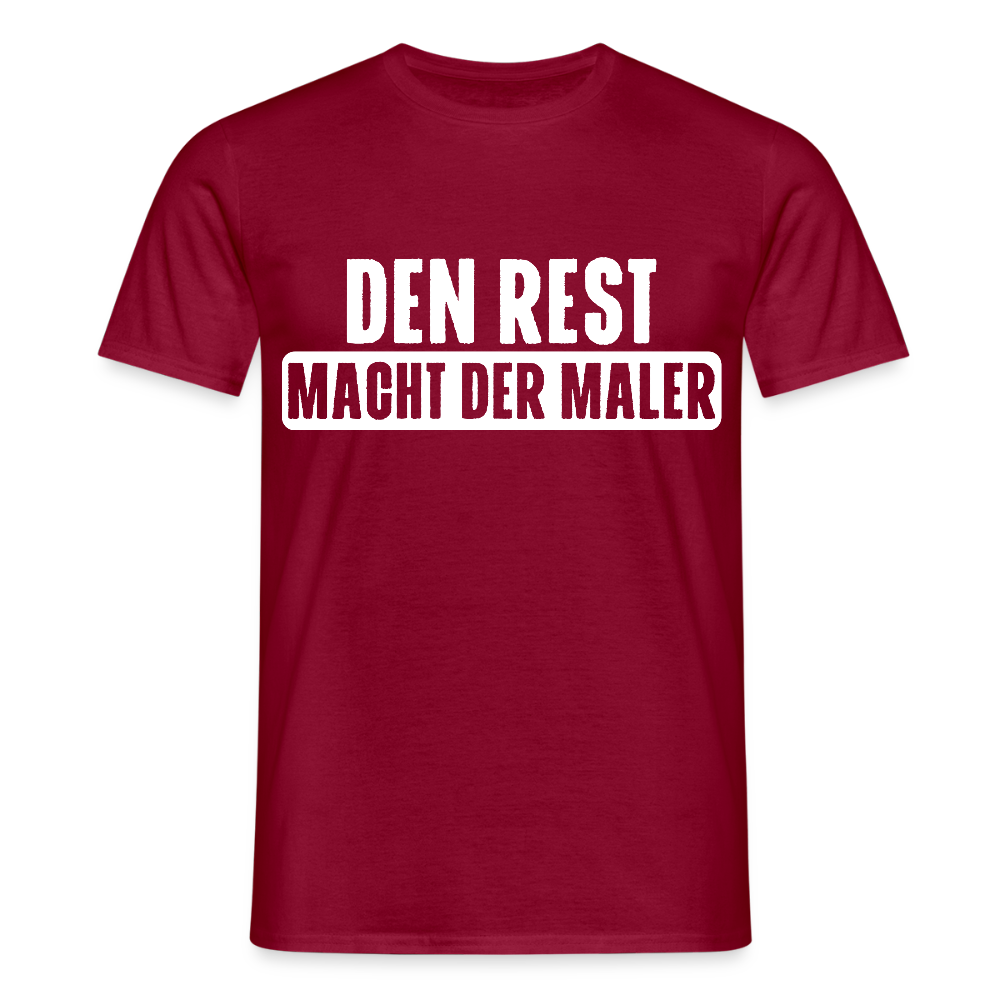 Unisex T-Shirt "Den Rest macht der Maler" Ziegelrot Männer T-Shirt {{ color }}