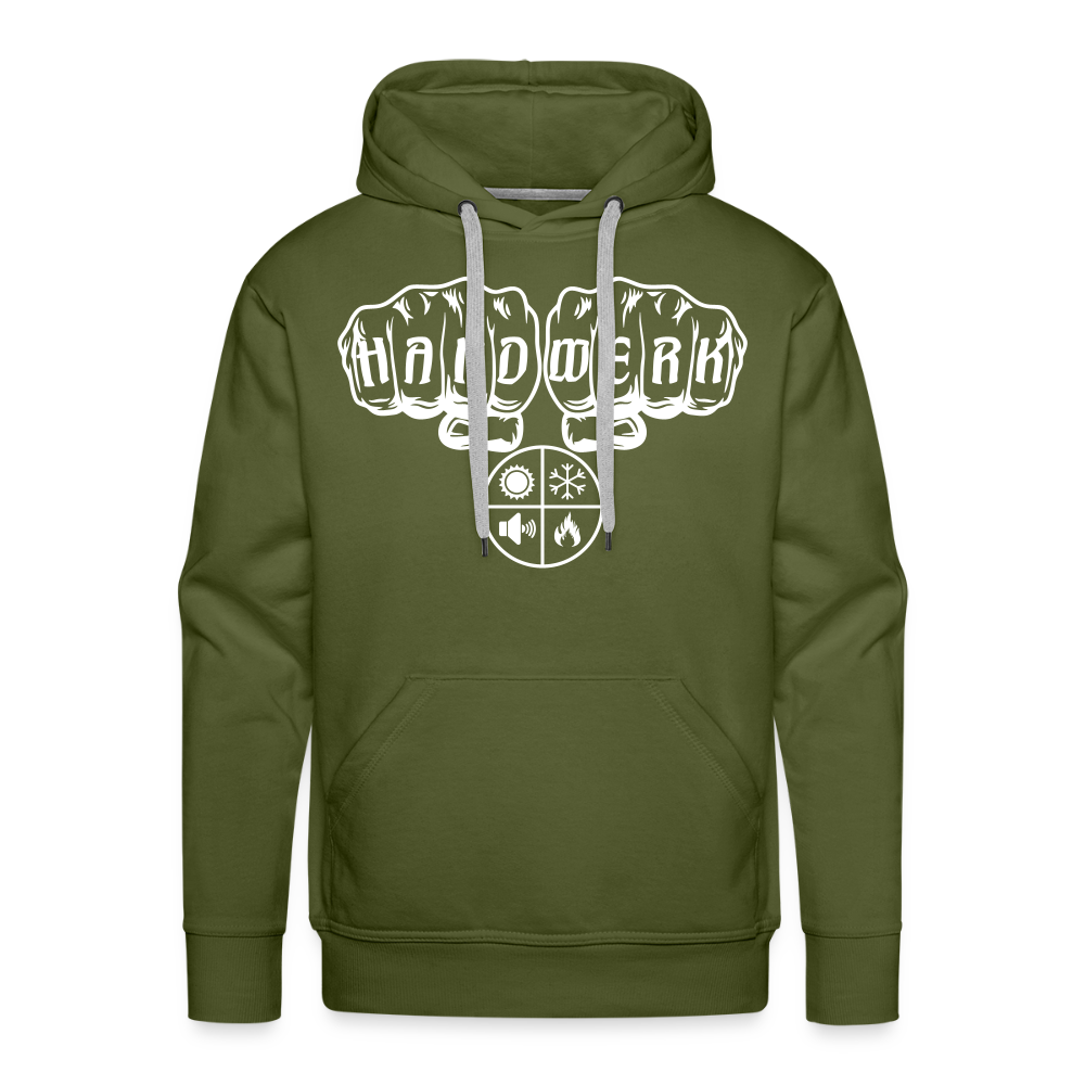 Männer Premium Hoodie "Isolierer" Olivgrün Männer Premium Hoodie {{ color }}