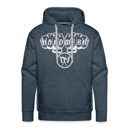Männer Premium Hoodie "Friseur" Jeansblau Männer Premium Hoodie {{ color }}
