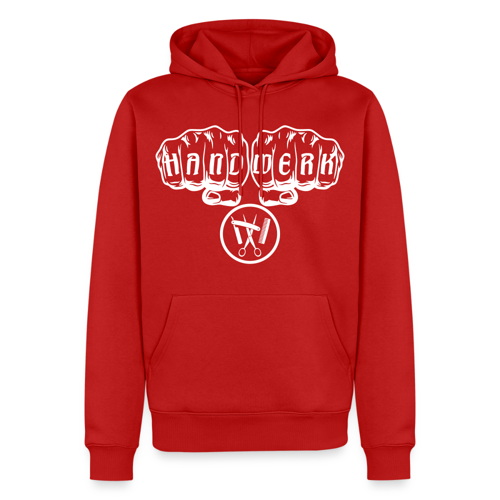 Männer Premium Hoodie "Friseur" Rot Männer Premium Hoodie {{ color }}