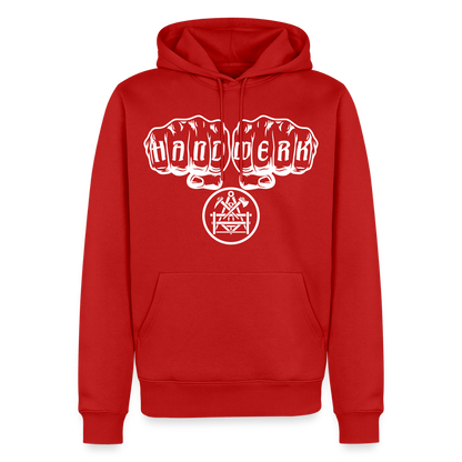 Männer Premium Hoodie "Betonbauer" Rot Männer Premium Hoodie {{ color }}