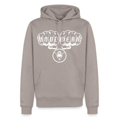 Männer Premium Hoodie "Schweisser" Taupe Männer Premium Hoodie {{ color }}