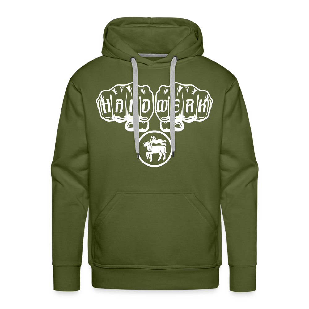 Männer Premium Hoodie "Fleischer" Olivgrün Männer Premium Hoodie {{ color }}