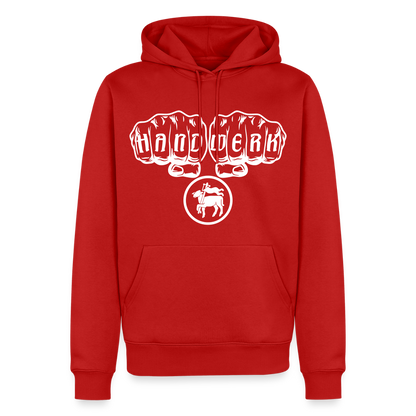 Männer Premium Hoodie "Fleischer" Rot Männer Premium Hoodie {{ color }}