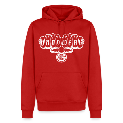 Männer Premium Hoodie "Gerüstbauer" Rot Männer Premium Hoodie {{ color }}