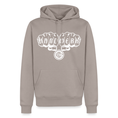 Männer Premium Hoodie "Gerüstbauer" Taupe Männer Premium Hoodie {{ color }}