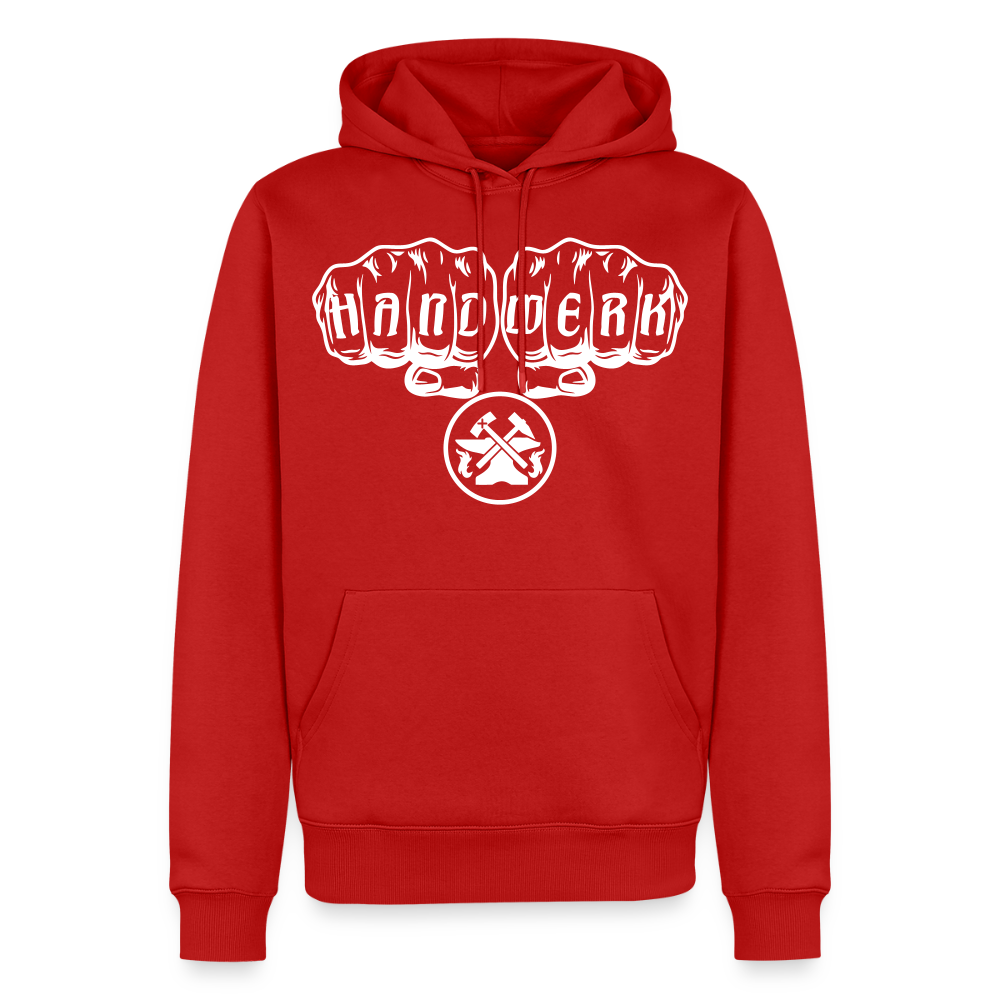 Männer Premium Hoodie "Metallbauer" Rot Männer Premium Hoodie {{ color }}