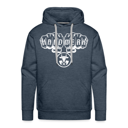 Männer Premium Hoodie "Metzger" Jeansblau Männer Premium Hoodie {{ color }}