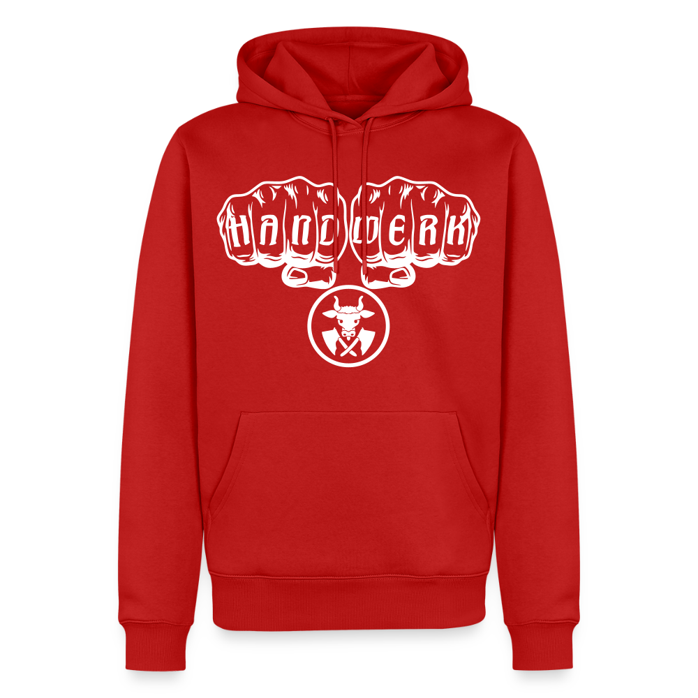 Männer Premium Hoodie "Metzger" Rot Männer Premium Hoodie {{ color }}