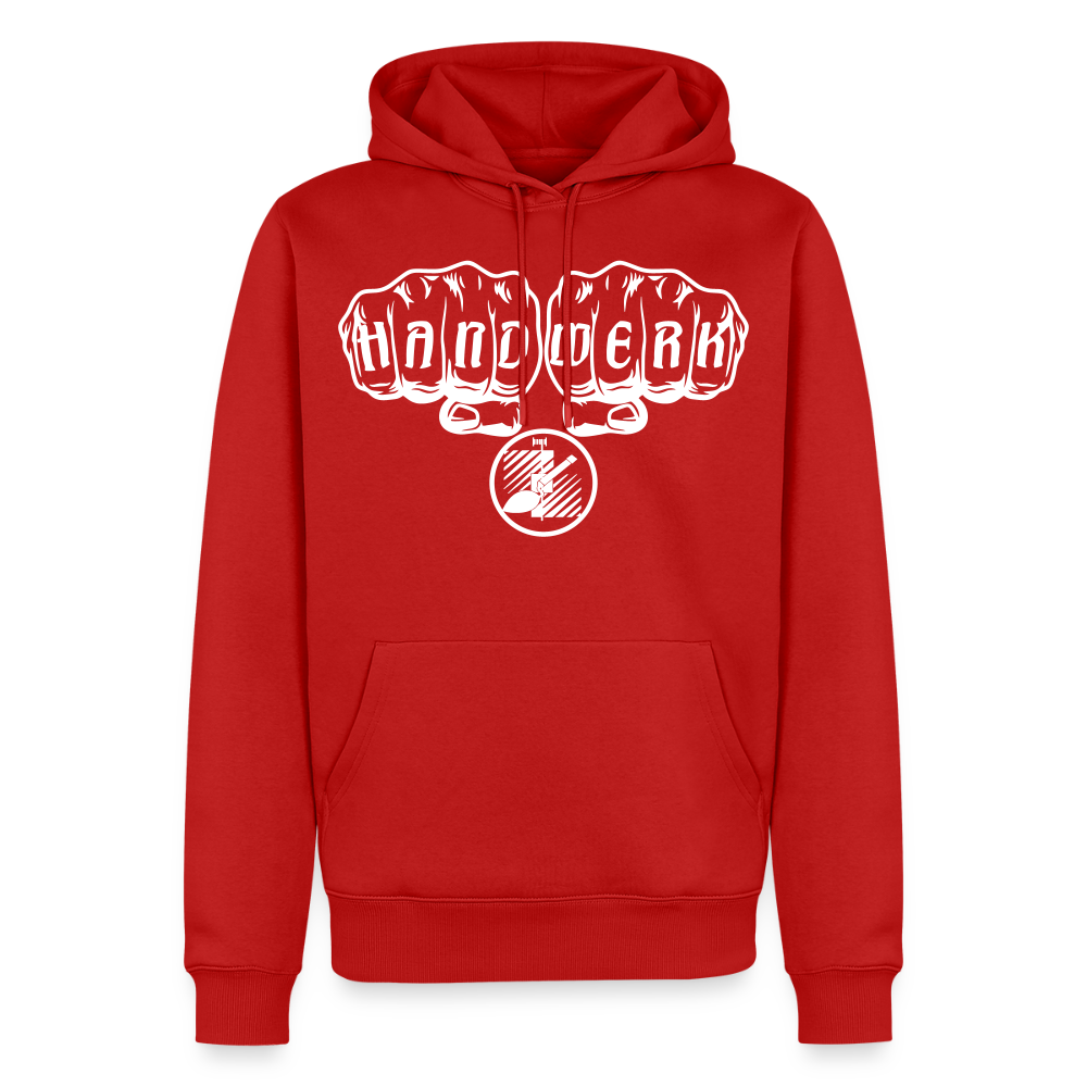 Männer Premium Hoodie "Fliesenleger" Rot Männer Premium Hoodie {{ color }}