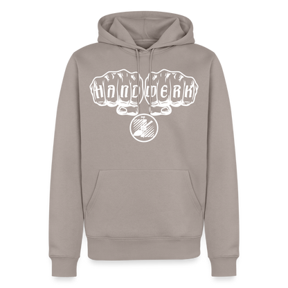 Männer Premium Hoodie "Fliesenleger" Taupe Männer Premium Hoodie {{ color }}