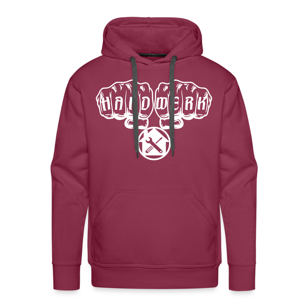 Männer Premium Hoodie "Hausmeister" Bordeaux Männer Premium Hoodie {{ color }}