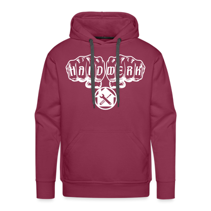 Männer Premium Hoodie "Hausmeister" Bordeaux Männer Premium Hoodie {{ color }}