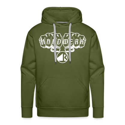 Männer Premium Hoodie "Raumausstatter" Olivgrün Männer Premium Hoodie {{ color }}