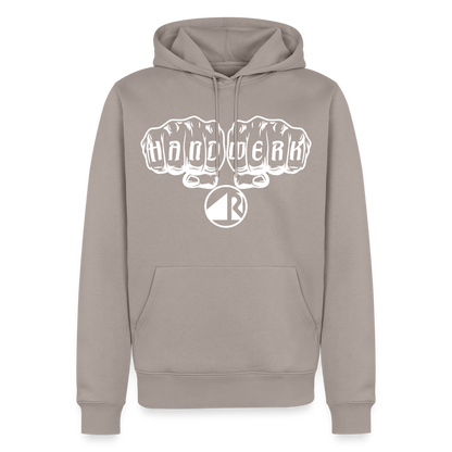 Männer Premium Hoodie "Raumausstatter" Taupe Männer Premium Hoodie {{ color }}