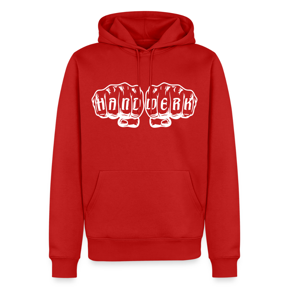 Männer Premium Hoodie "Handwerk" Rot Männer Premium Hoodie {{ color }}