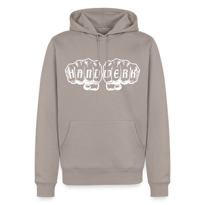 Männer Premium Hoodie "Handwerk" Taupe Männer Premium Hoodie {{ color }}