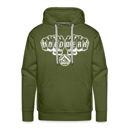 Männer Premium Hoodie "Parkettleger" Olivgrün Männer Premium Hoodie {{ color }}