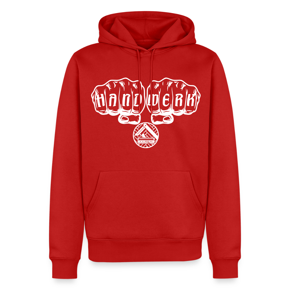 Männer Premium Hoodie "Parkettleger" Rot Männer Premium Hoodie {{ color }}