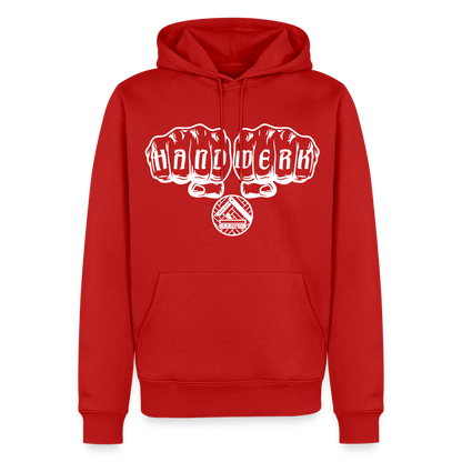 Männer Premium Hoodie "Parkettleger" Rot Männer Premium Hoodie {{ color }}
