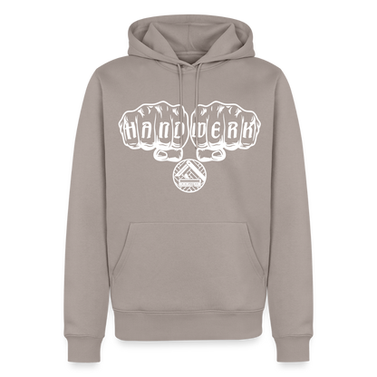 Männer Premium Hoodie "Parkettleger" Taupe Männer Premium Hoodie {{ color }}