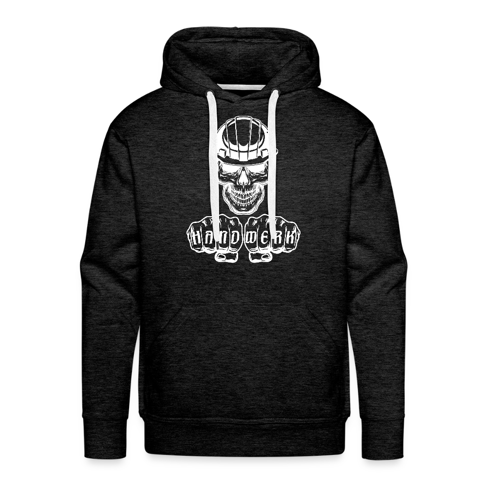 Männer Premium Hoodie "Skull-Helm-Handwerk" Anthrazit Männer Premium Hoodie {{ color }}