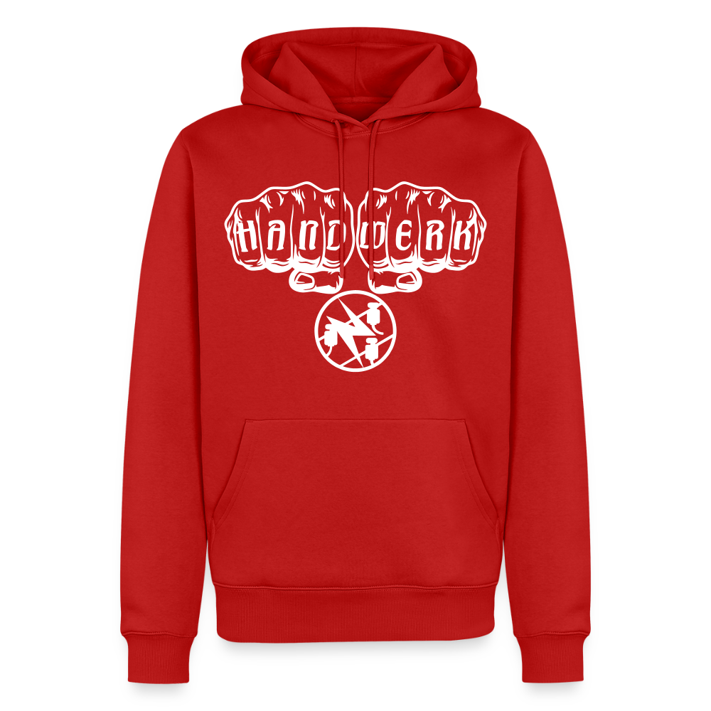 Männer Premium Hoodie "Elektriker" Rot Männer Premium Hoodie {{ color }}