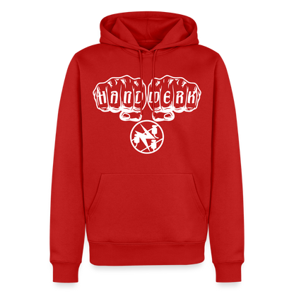 Männer Premium Hoodie "Elektriker" Rot Männer Premium Hoodie {{ color }}