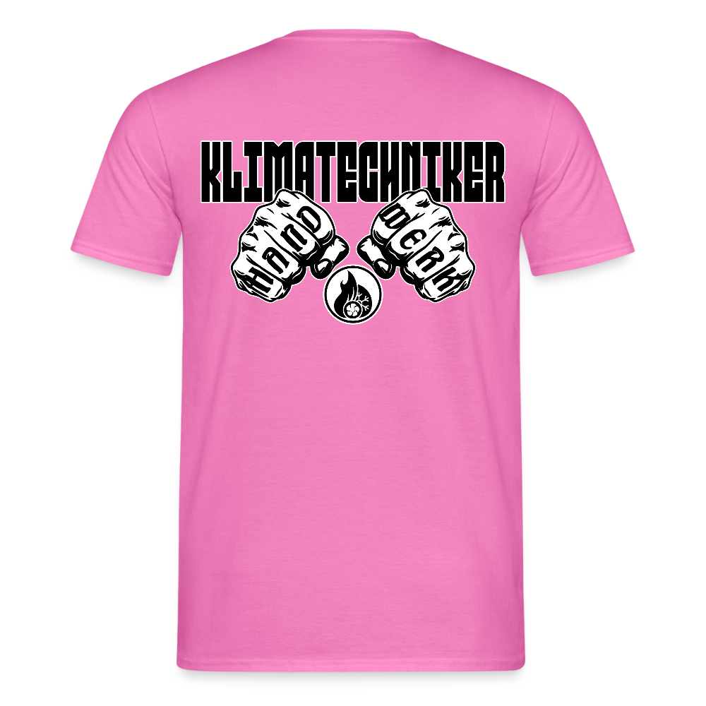 Unisex T-Shirt "Klimatechniker" (beidseitig bedruckt) Pink Männer T-Shirt {{ color }}
