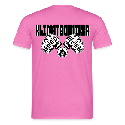Unisex T-Shirt "Klimatechniker" (beidseitig bedruckt) Pink Männer T-Shirt {{ color }}
