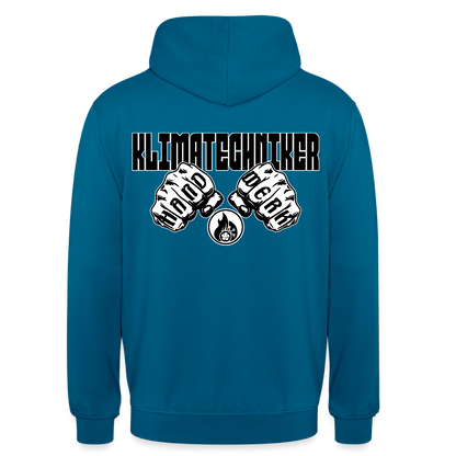 Unisex Hoodie "Klimatechniker" (beidseitig bedruckt) Tiefseeblau Unisex Hoodie {{ color }}