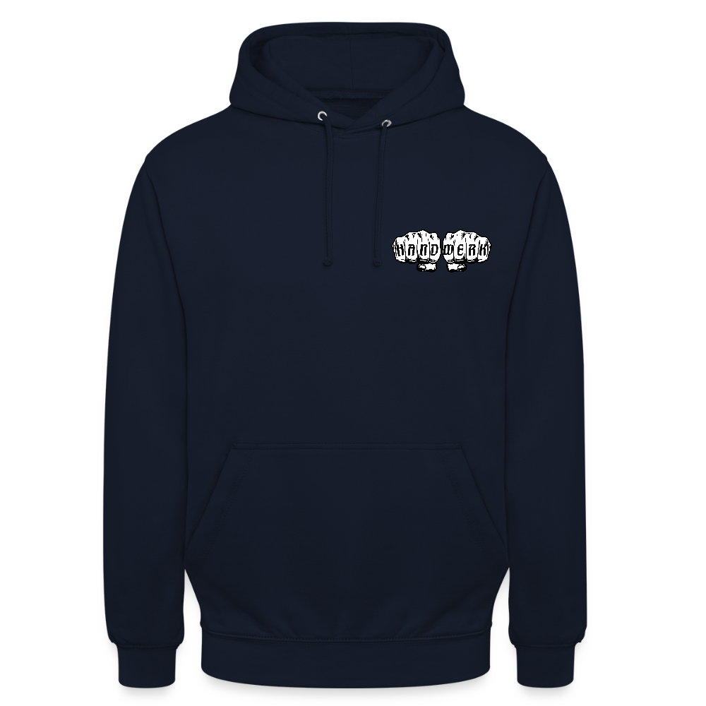 Unisex Hoodie "Klimatechniker" (beidseitig bedruckt) Unisex Hoodie {{ color }}