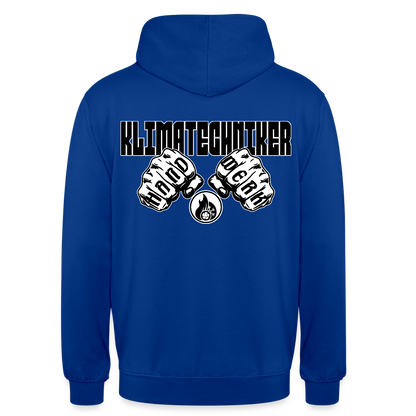 Unisex Hoodie "Klimatechniker" (beidseitig bedruckt) Royalblau Unisex Hoodie {{ color }}