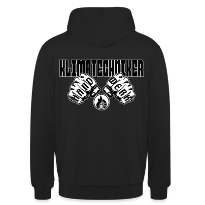 Unisex Hoodie "Klimatechniker" (beidseitig bedruckt) Schwarz Unisex Hoodie {{ color }}