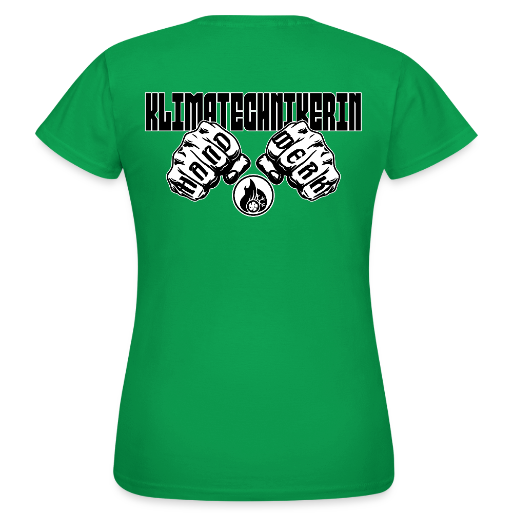 Frauen T-Shirt "Klimatechnikerin" (beidseitig bedruckt) Kelly Green Frauen T-Shirt {{ color }}
