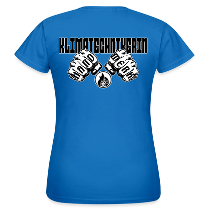Frauen T-Shirt "Klimatechnikerin" (beidseitig bedruckt) Royalblau Frauen T-Shirt {{ color }}