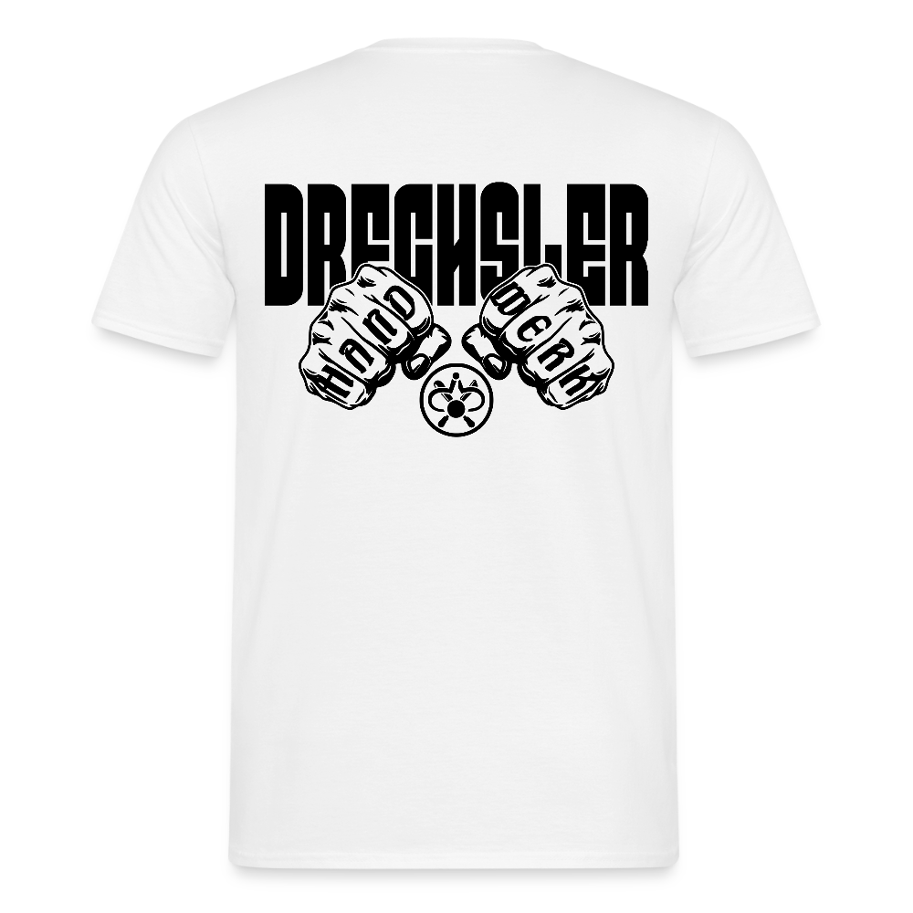 Unisex T-Shirt "Drechsler" (beidseitig bedruckt) Weiß Männer T-Shirt {{ color }}