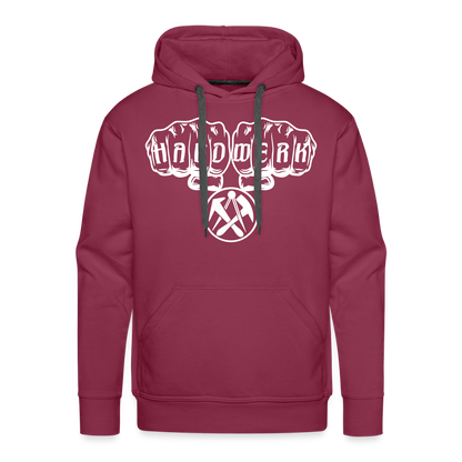 Männer Premium Hoodie "Dachdecker" Bordeaux Männer Premium Hoodie {{ color }}