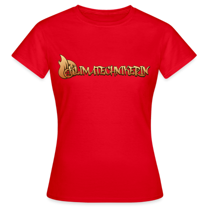 Frauen T-Shirt "Klimatechnikerin" Rot Frauen T-Shirt {{ color }}