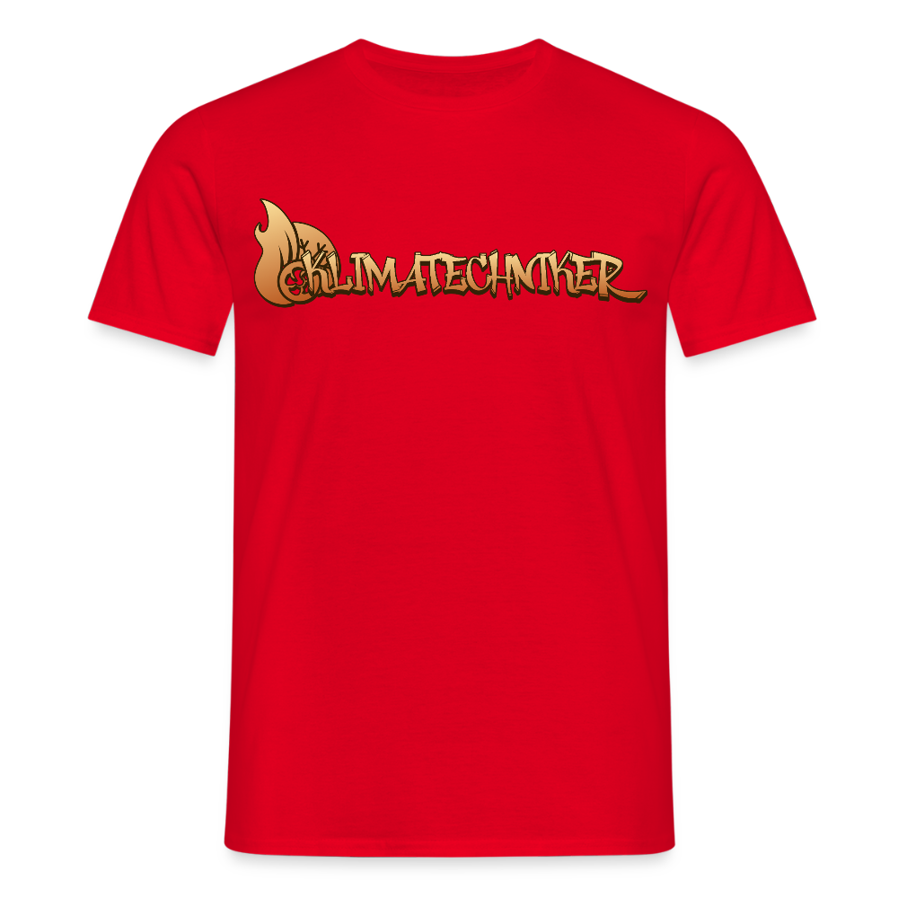 Unisex T-Shirt "Klimatechniker" Rot Männer T-Shirt {{ color }}