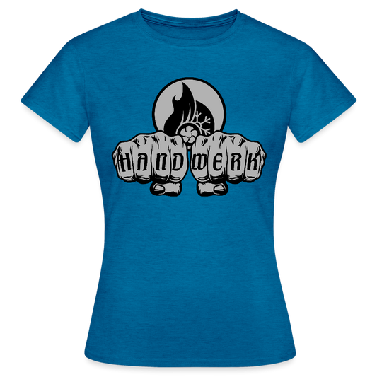 Frauen T-Shirt "Klimatechniker" Antikblaues Saphir meliert Frauen T-Shirt {{ color }}