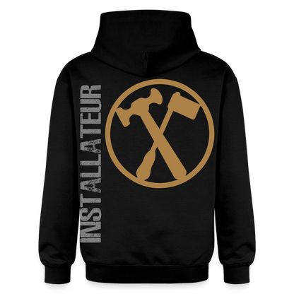 Gildan Unisex Softstyle® "Installateur" Schwarz Gildan Unisex Softstyle® Midweight Hoodie {{ color }}